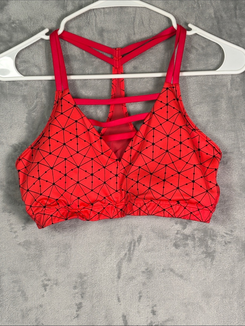 Victoria’s Secret Victoria Sport Coral Black Racerback Sports Bra Size Large
